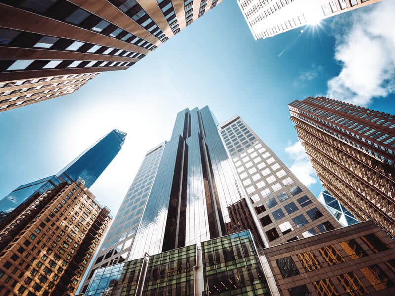 Polaris analysts at work in a modern office tower