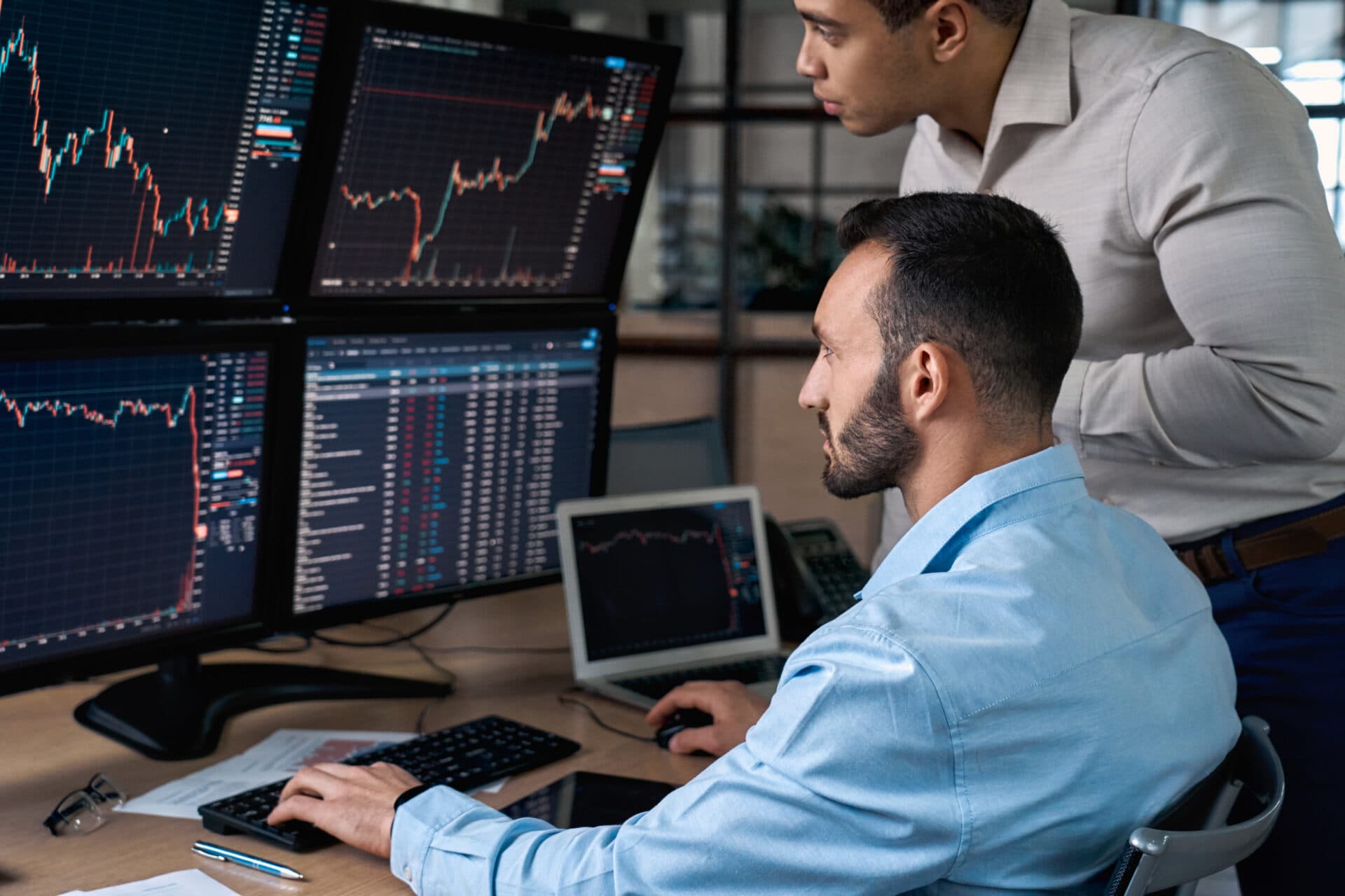 Security consultants in a monitoring room